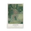 Map of Lafayette, Ohio, 12 x 18 inch unframed archival matte print