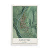 Map of Laurelville, Ohio, 12 x 18 inch unframed archival matte print