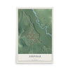 Map of Leesville, Ohio, 12 x 18 inch unframed archival matte print