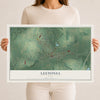 Map of Leetonia, Ohio, 12 x 18 inch unframed archival matte print