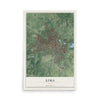 Map of Lima, Ohio, 12 x 18 inch unframed archival matte print