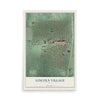Map of Lincoln Village, Ohio, 12 x 18 inch unframed archival matte print
