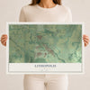 Map of Lithopolis, Ohio, 12 x 18 inch unframed archival matte print