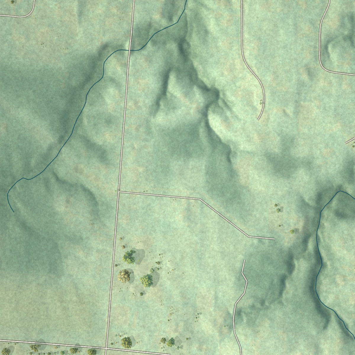 Second close-up of the map of Lithopolis, Ohio print showing more streets and buildings