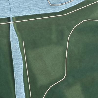 Second close-up of the map of Lockington, Ohio print showing more streets and buildings