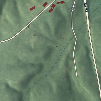 Second close-up of the map of Lore City, Ohio print showing more streets and buildings