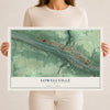 Map of Lowellville, Ohio, 12 x 18 inch unframed archival matte print