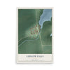 Map of Ludlow Falls, Ohio, 12 x 18 inch unframed archival matte print