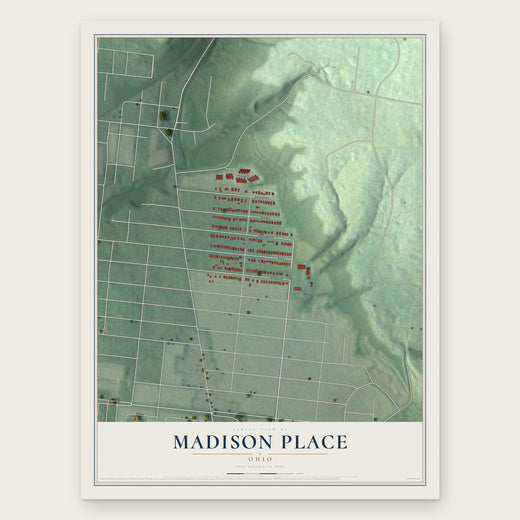Madison Place, Ohio map print, the full design