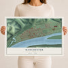 Map of Manchester, Ohio, 12 x 18 inch unframed archival matte print