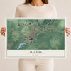 Map of Mantua, Ohio, 12 x 18 inch unframed archival matte print