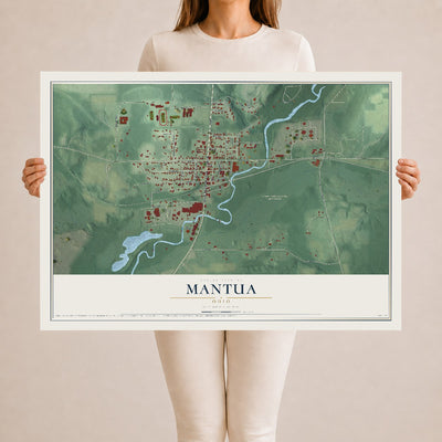 Map of Mantua, Ohio, 24 x 36 inch unframed archival matte print