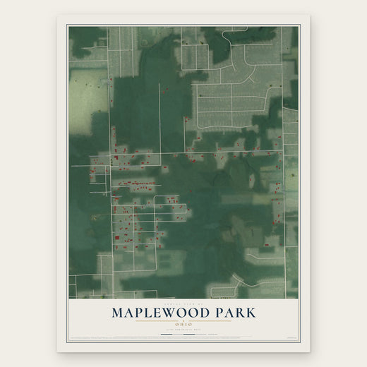 Maplewood Park, Ohio map print, the full design