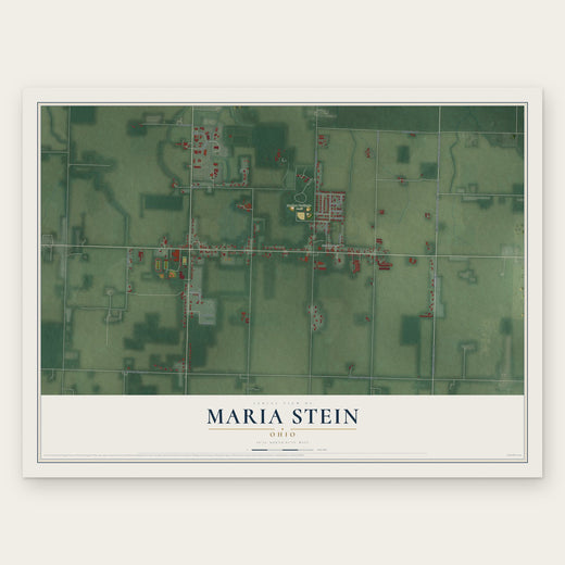 Maria Stein, Ohio map print, the full design