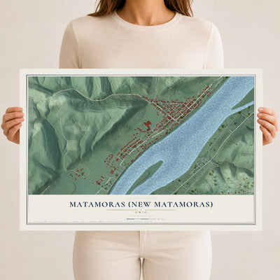Map of Matamoras (New Matamoras), Ohio, 12 x 18 inch unframed archival matte print