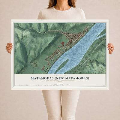 Map of Matamoras (New Matamoras), Ohio, 24 x 36 inch unframed archival matte print