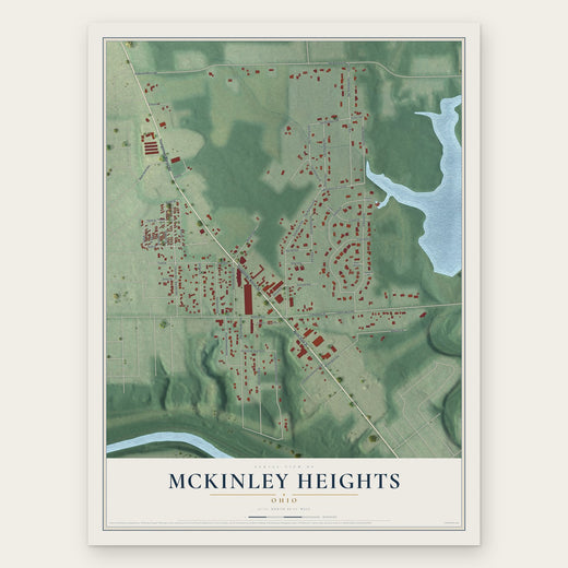 McKinley Heights, Ohio map print, the full design