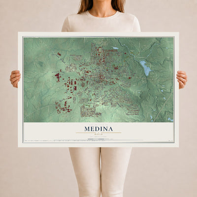 Map of Medina, Ohio, 24 x 36 inch unframed archival matte print