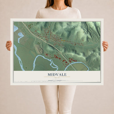 Map of Midvale, Ohio, 24 x 36 inch unframed archival matte print