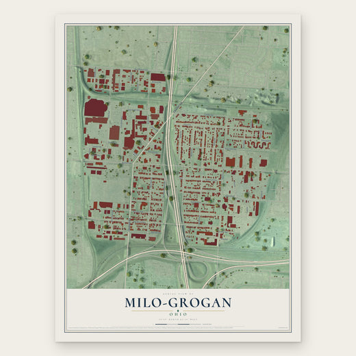 Milo-Grogan, Ohio map print, the full design