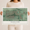 Map of Minerva Park, Ohio, 12 x 18 inch unframed archival matte print