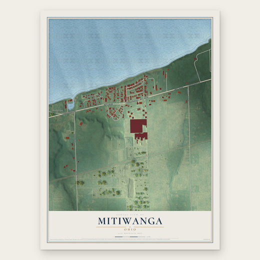 Mitiwanga, Ohio map print, the full design