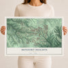 Map of Monfort Heights, Ohio, 12 x 18 inch unframed archival matte print