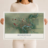 Map of Monroeville, Ohio, 12 x 18 inch unframed archival matte print
