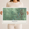 Map of Moraine, Ohio, 12 x 18 inch unframed archival matte print