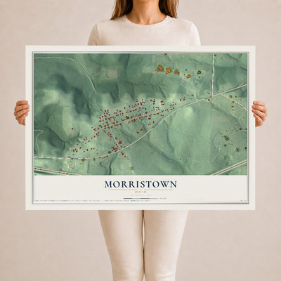 Map of Morristown, Ohio, 24 x 36 inch unframed archival matte print