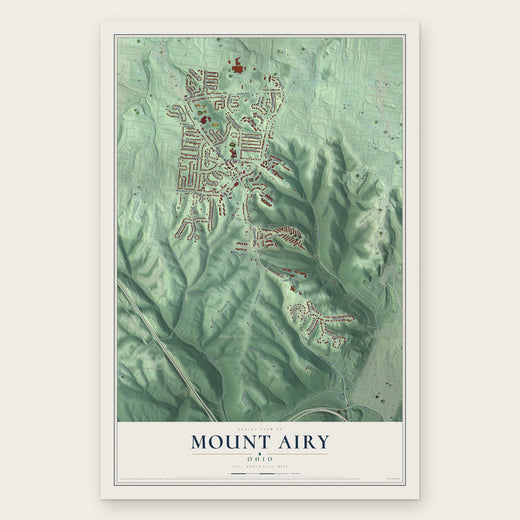 Mount Airy, Ohio map print, the full design