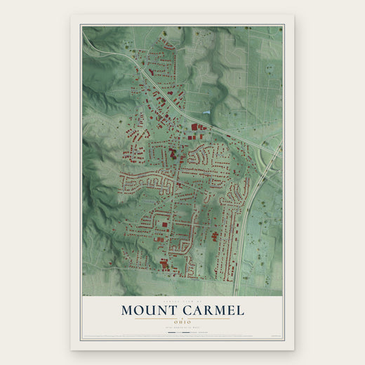 Mount Carmel, Ohio map print, the full design