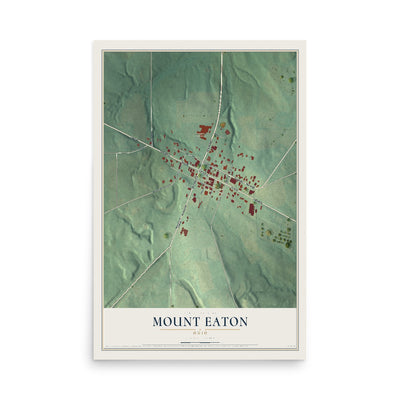 Map of Mount Eaton, Ohio, 12 x 18 inch unframed archival matte print