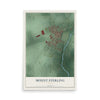 Map of Mount Sterling, Ohio, 12 x 18 inch unframed archival matte print