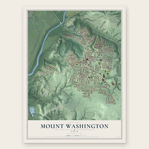 Mount Washington, Ohio map print, the full design