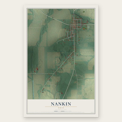 Nankin, Ohio map print, the full design