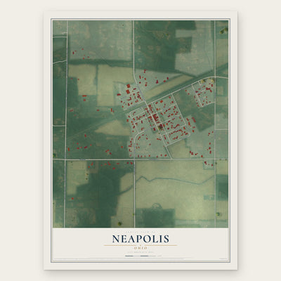 Neapolis, Ohio map print, the full design