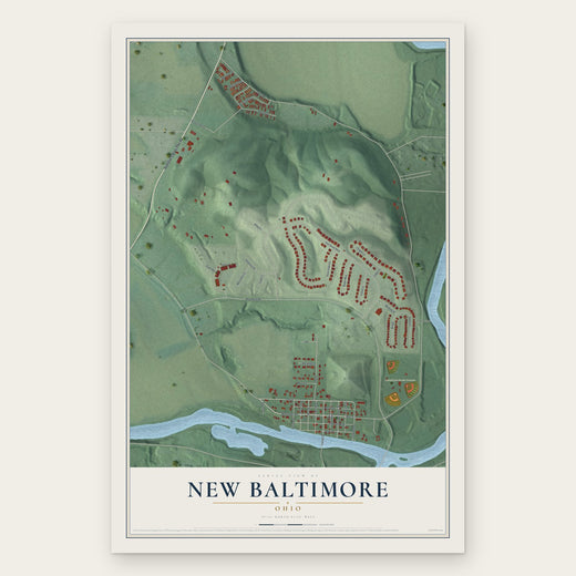 New Baltimore, Ohio map print, the full design