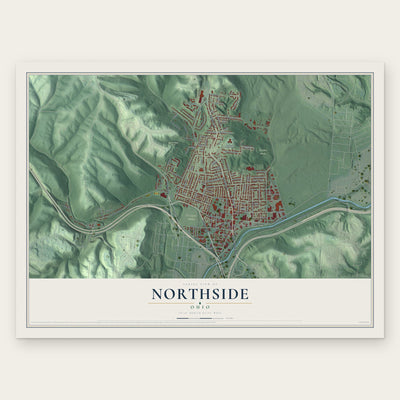 Northside, Ohio map print, the full design