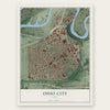 Ohio City, Cleveland, Ohio map print, the full design