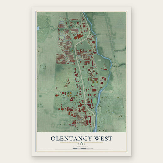 Olentangy West, Ohio map print, the full design