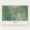 Orange, Delaware County, Ohio map print, the full design
