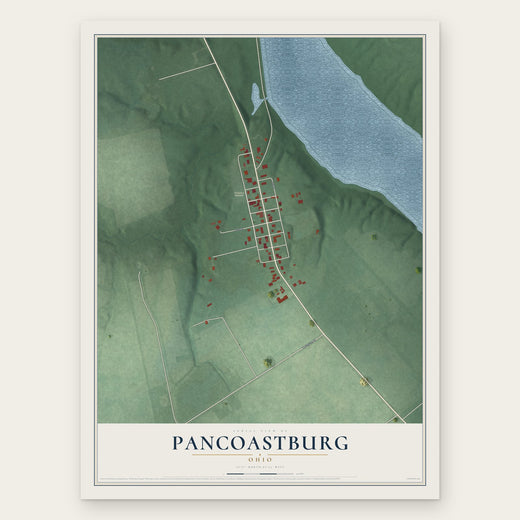 Pancoastburg, Ohio map print, the full design