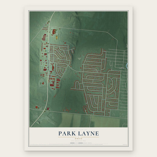 Park Layne, Ohio map print, the full design