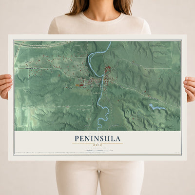 Map of Peninsula, Ohio, 18 x 24 inch unframed archival matte print
