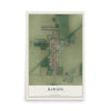 Map of Rawson, Ohio, 12 x 18 inch unframed archival matte print