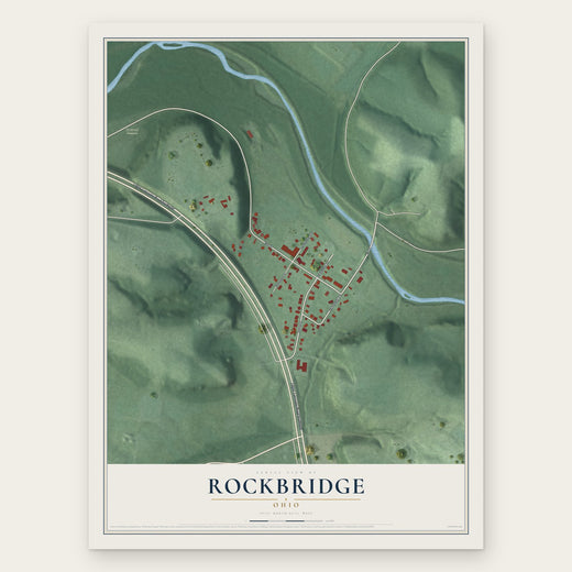 Rockbridge, Ohio map print, the full design