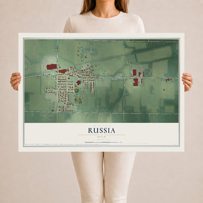 Map of Russia, Ohio, 24 x 36 inch unframed archival matte print