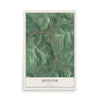 Map of Rutland, Ohio, 12 x 18 inch unframed archival matte print