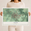 Map of Salem, Ohio, 12 x 18 inch unframed archival matte print